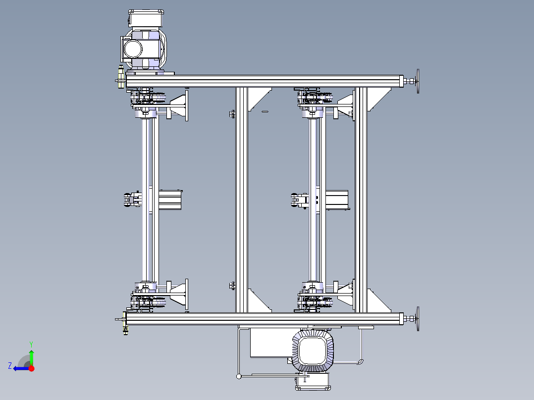 双层倍数链线体右视图