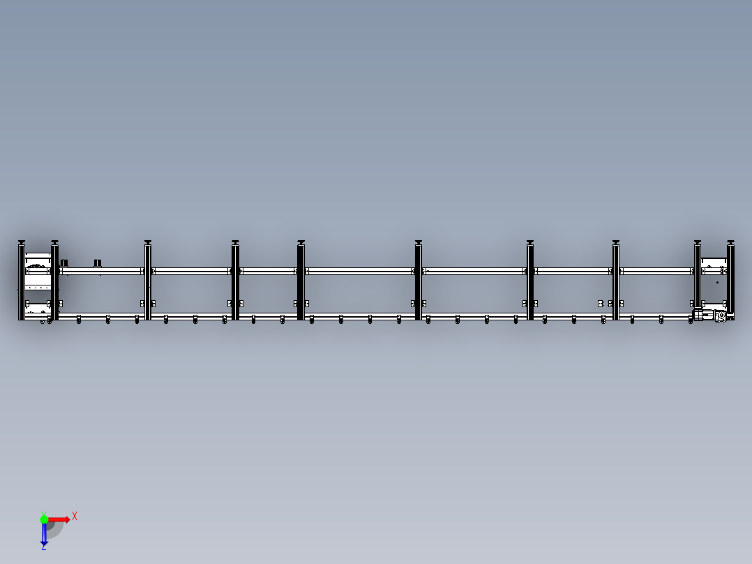 双层倍数链线体俯视图