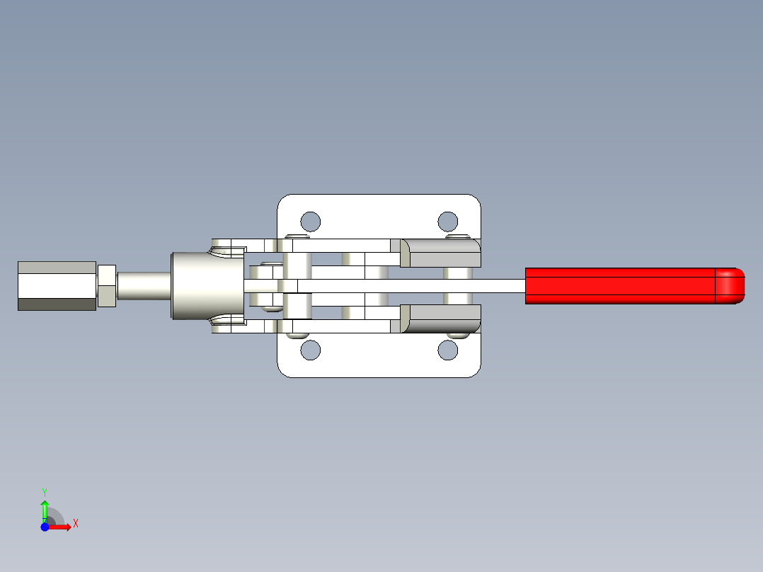 推拉式夾鉗SSP(D)-3D多系列多零件图纸模型前视图