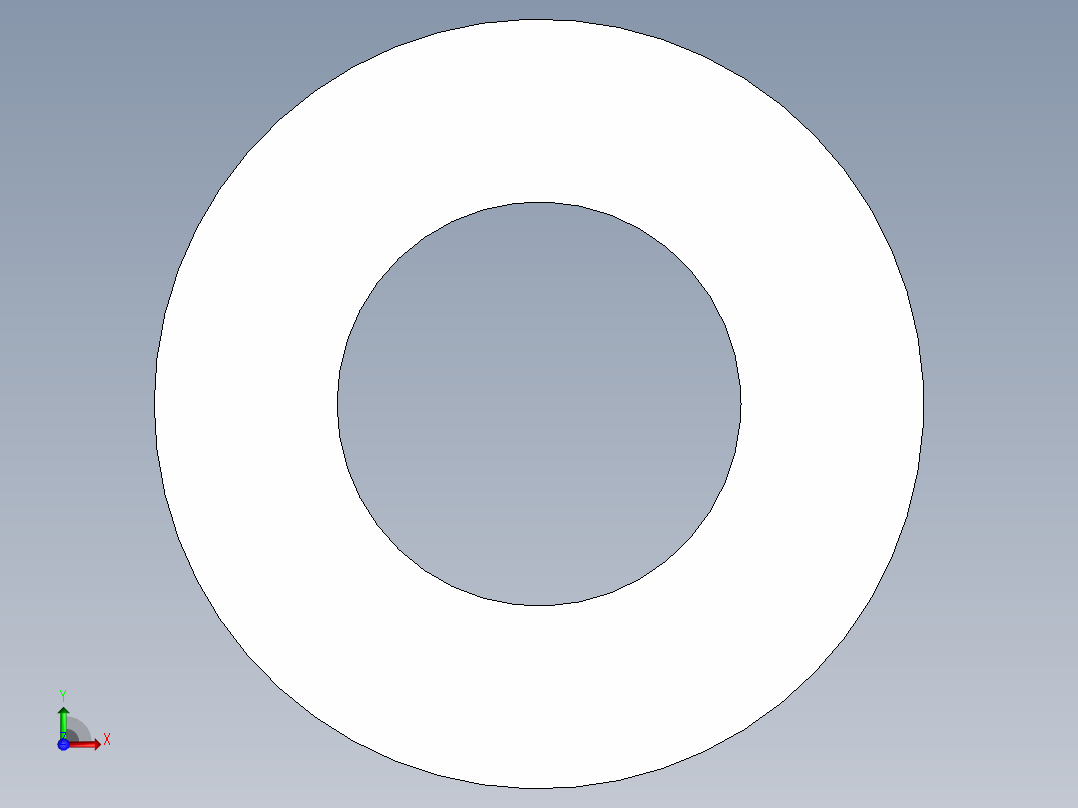 M8 screw size FLAT WASHER.SLDPRT前视图