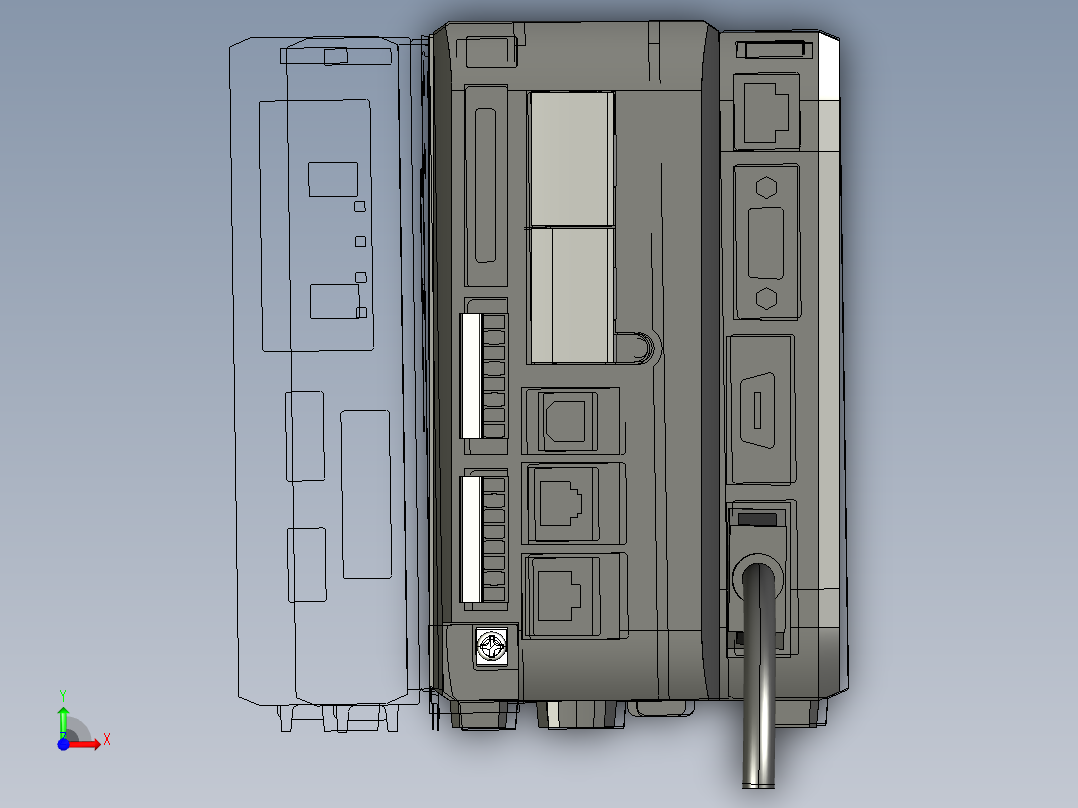 基恩士CV-5001_5501_5701_kc图纸模型前视图