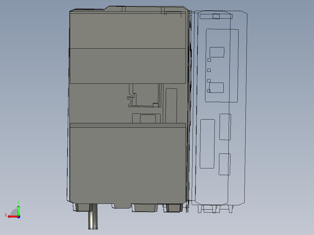基恩士CV-5001_5501_5701_kc图纸模型后视图