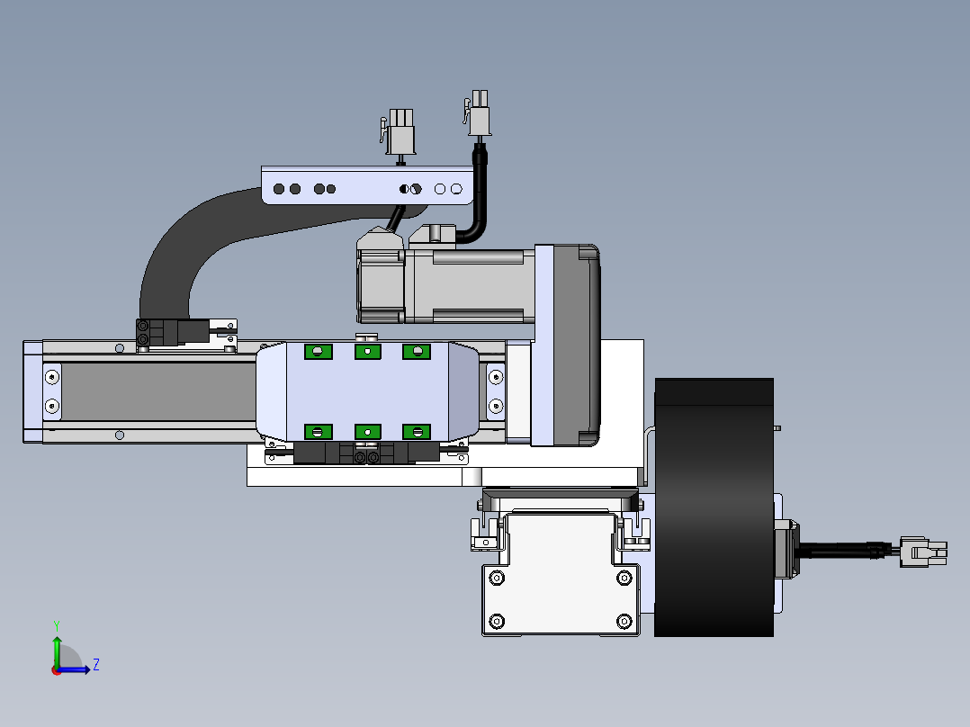 内嵌直交机械手XYG系列XYG320-A3左视图