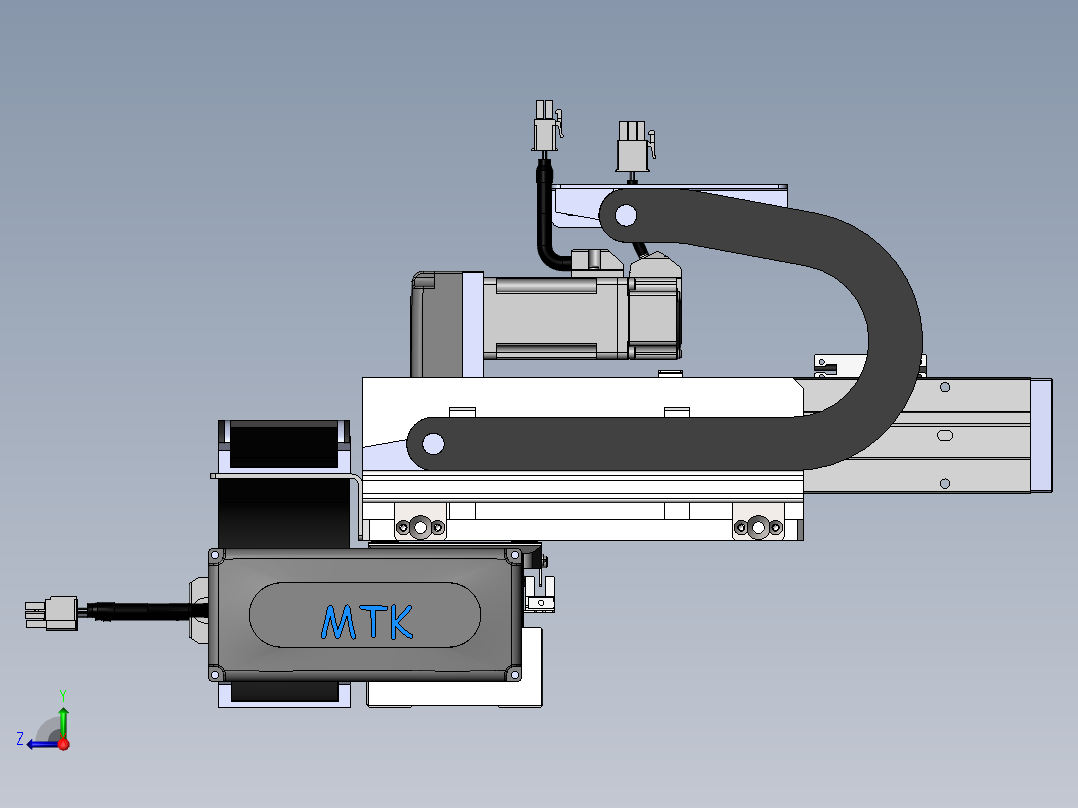 内嵌直交机械手XYG系列XYG320-A3右视图