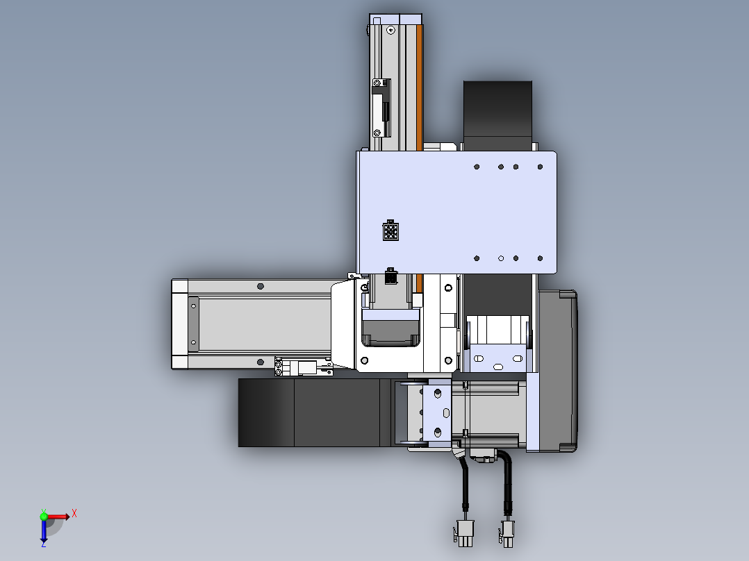 内嵌直交机械手XYG系列XYG320-A3俯视图