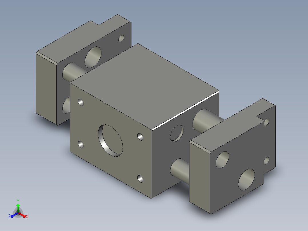 普通气爪PH06-30正等轴测图