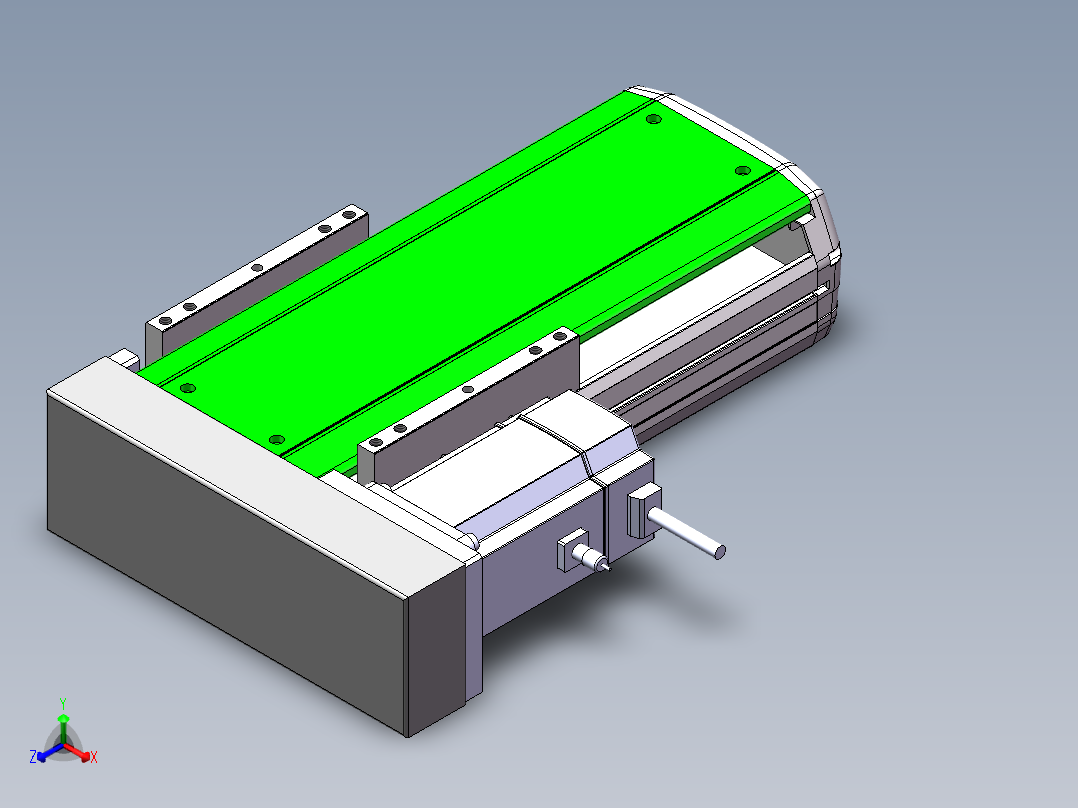 MTH丝杆半封闭模组MTH17-BL-750W正等轴测图