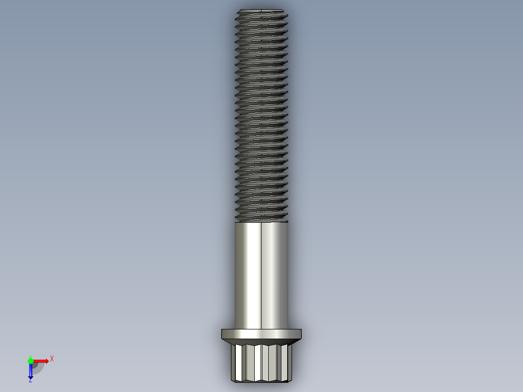 1_4in-28法兰头螺钉-1-4in-28 1.5long 12-point screws.STEP俯视图