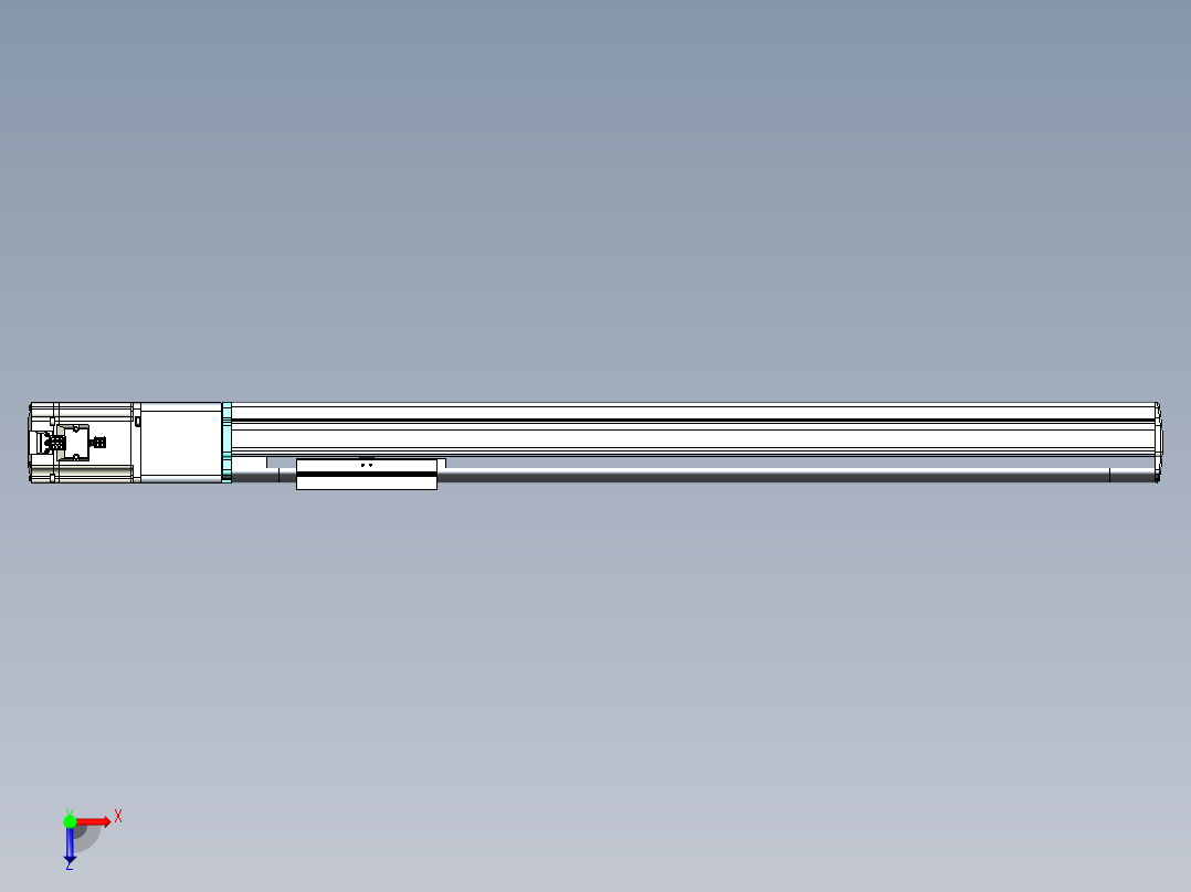 VF丝杆传动-一般环境VF14-Lxx-C-S650-BC-ZP75-C3俯视图
