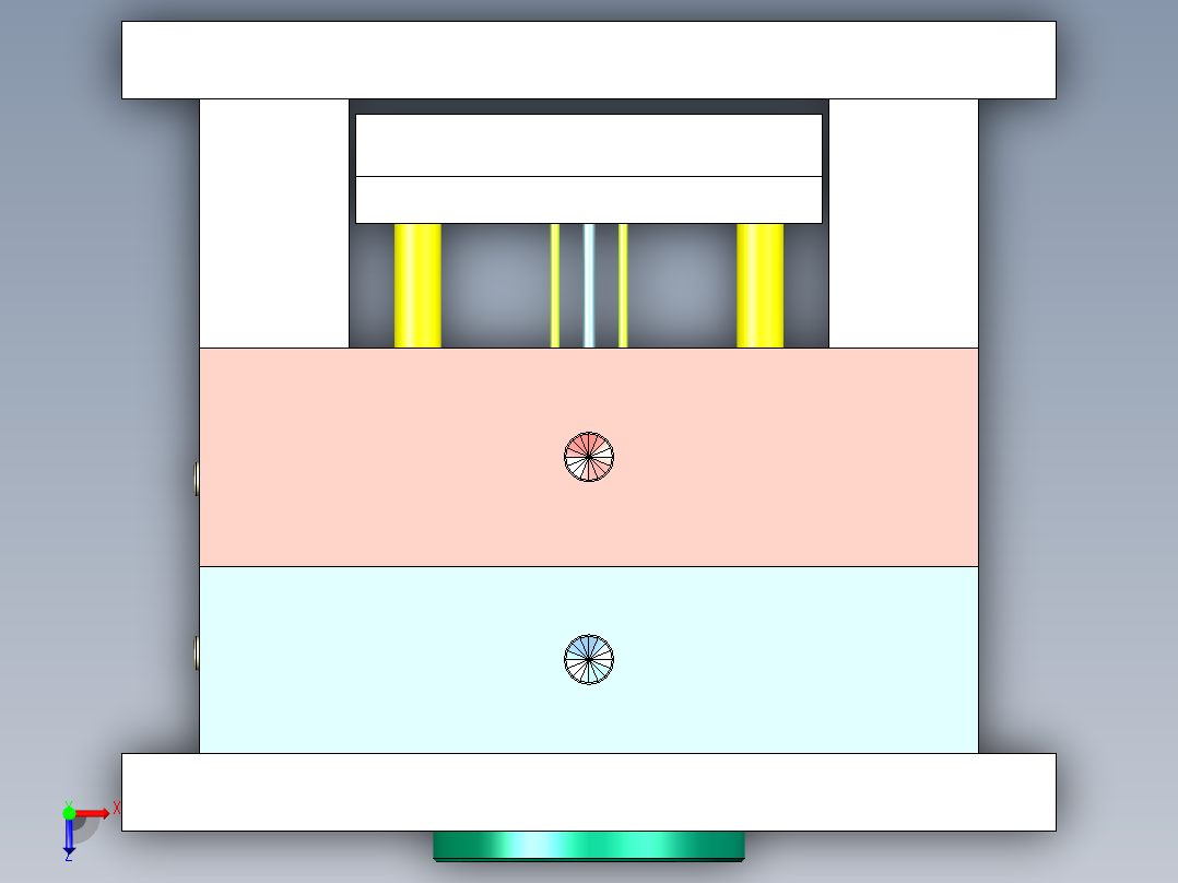 动片瓷件的模具设计含三维二维说明书俯视图