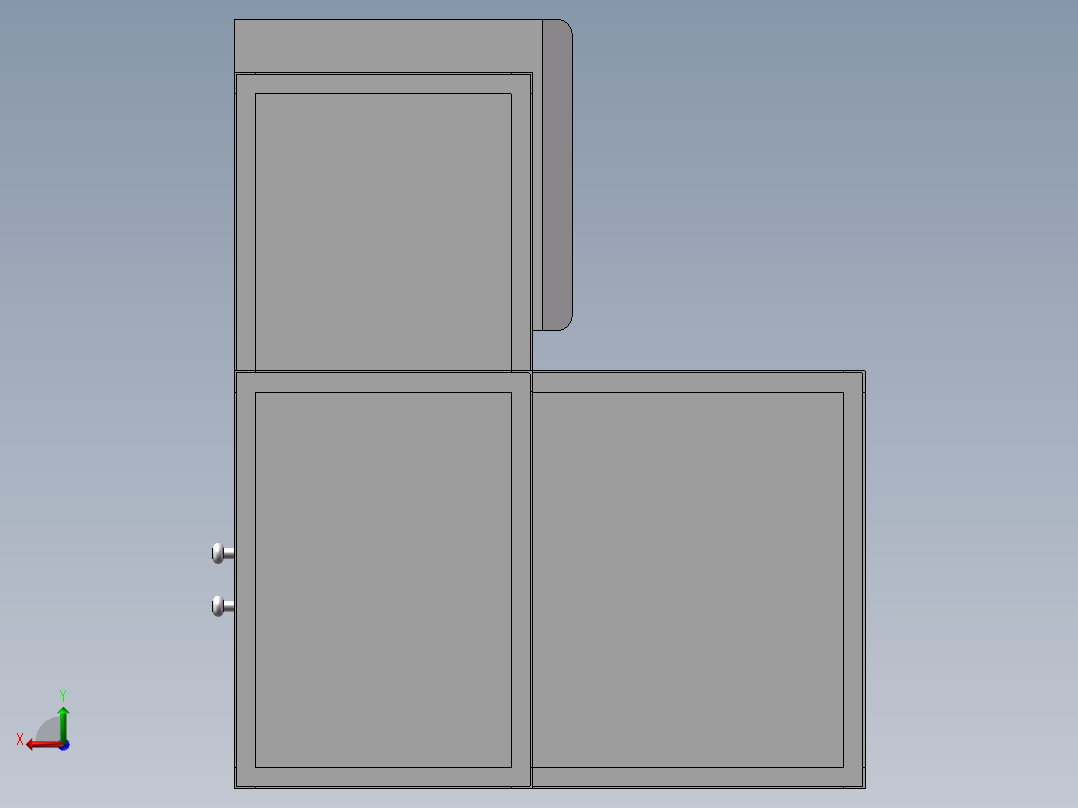 机械设备装配操作台后视图