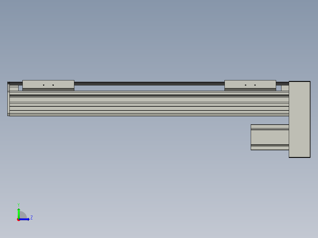 直线模组WG-LHA12-S450-D设计图纸左视图