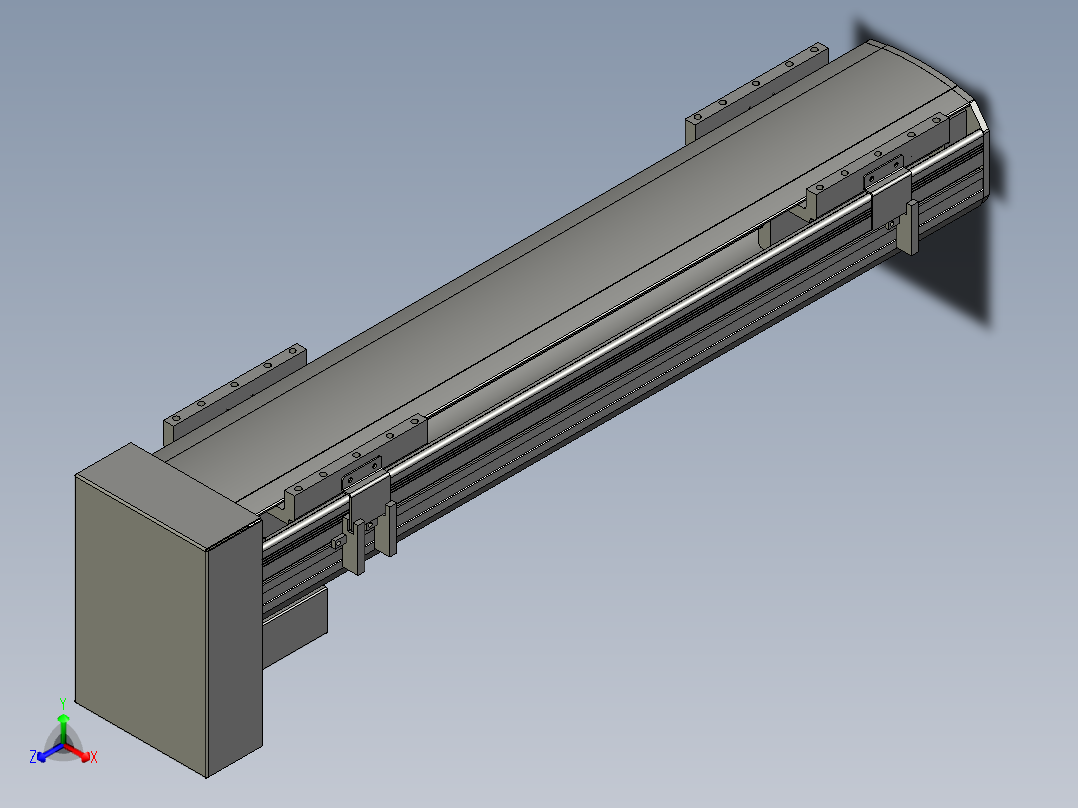 直线模组WG-LHA12-S450-D设计图纸正等轴测图