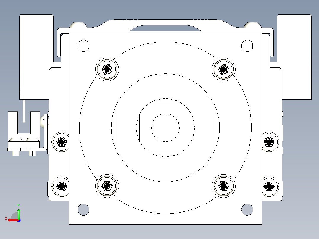 TPA-KNR-100E-2020C-L300A1-M-BJ86-N3线性模块铝制底座后视图
