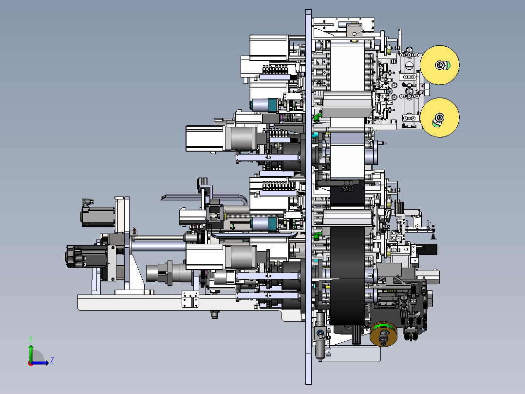 方形铝壳锂电池电芯卷绕机sw16可编辑左视图