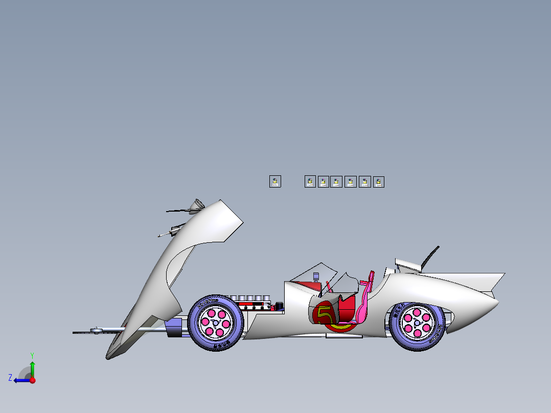 电动智能割草机右视图