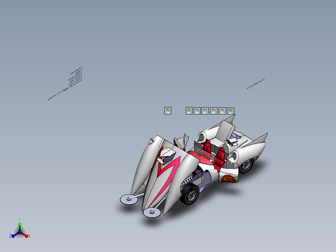 电动智能割草机正等轴测图