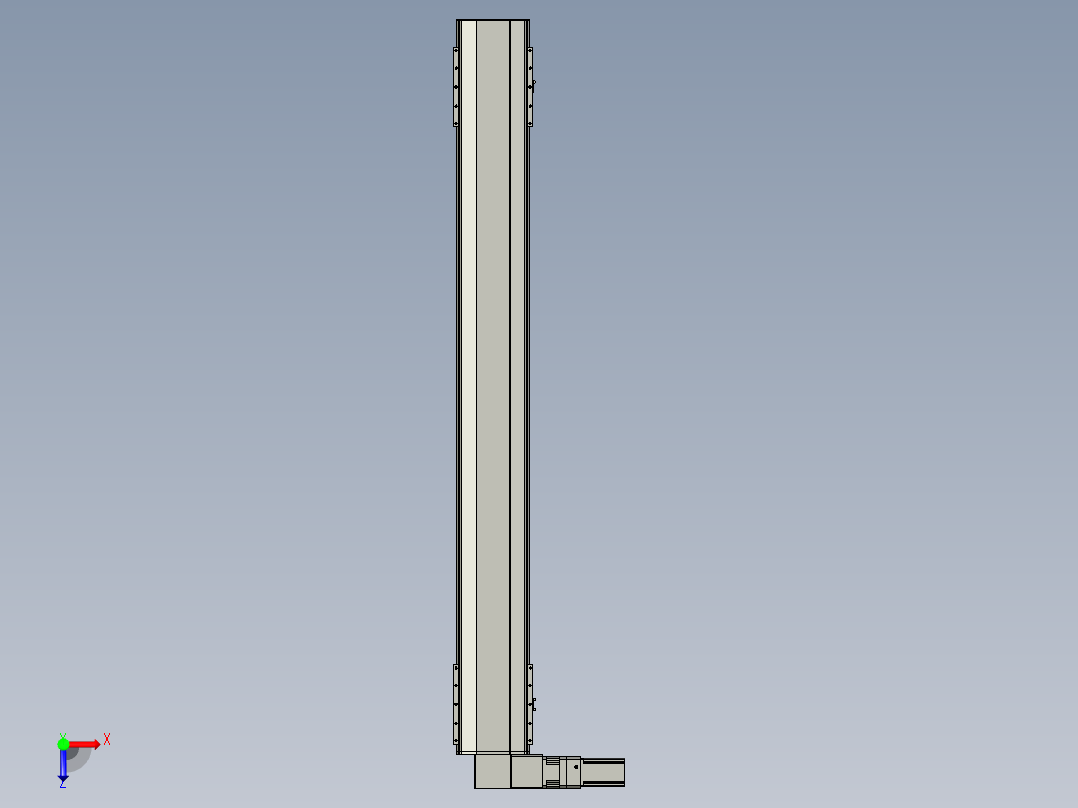 直线模组LHB21-L40-S1750-L(B)设计图纸俯视图