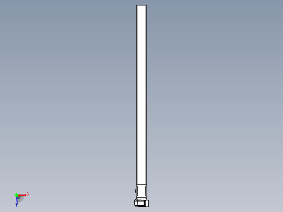 同步带全封闭直线模组TPA-HCB-105D-90-L1750-RU-C-P20-N3俯视图