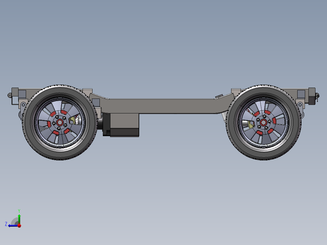 赛车底盘模型右视图