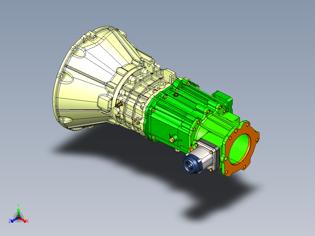 变速箱和离合器正等轴测图