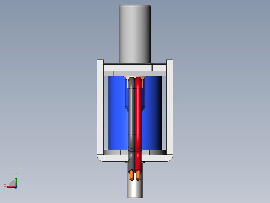 双向空气阀3-12V后视图