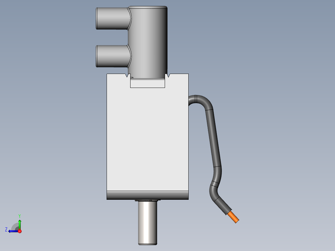 双向空气阀3-12V右视图
