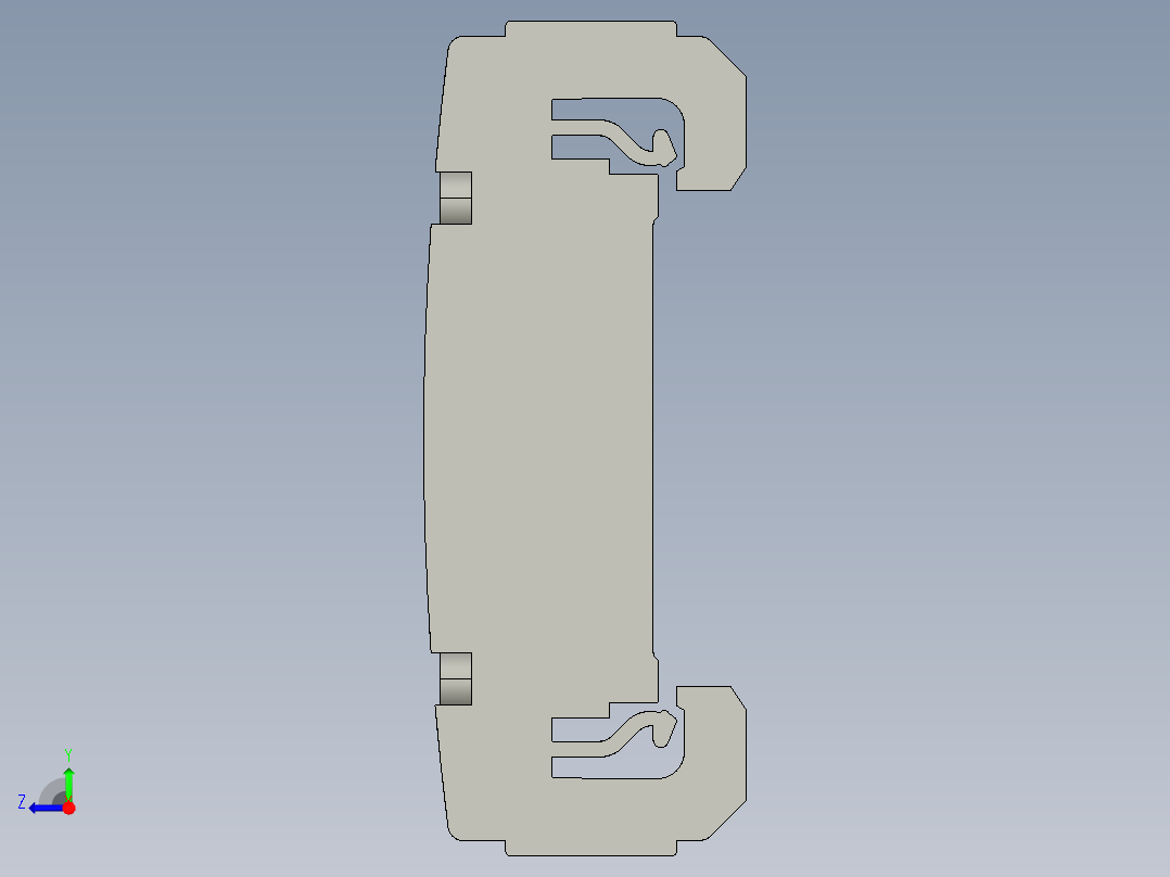 基恩士PX-10C(P)_endunit_kc图纸模型右视图