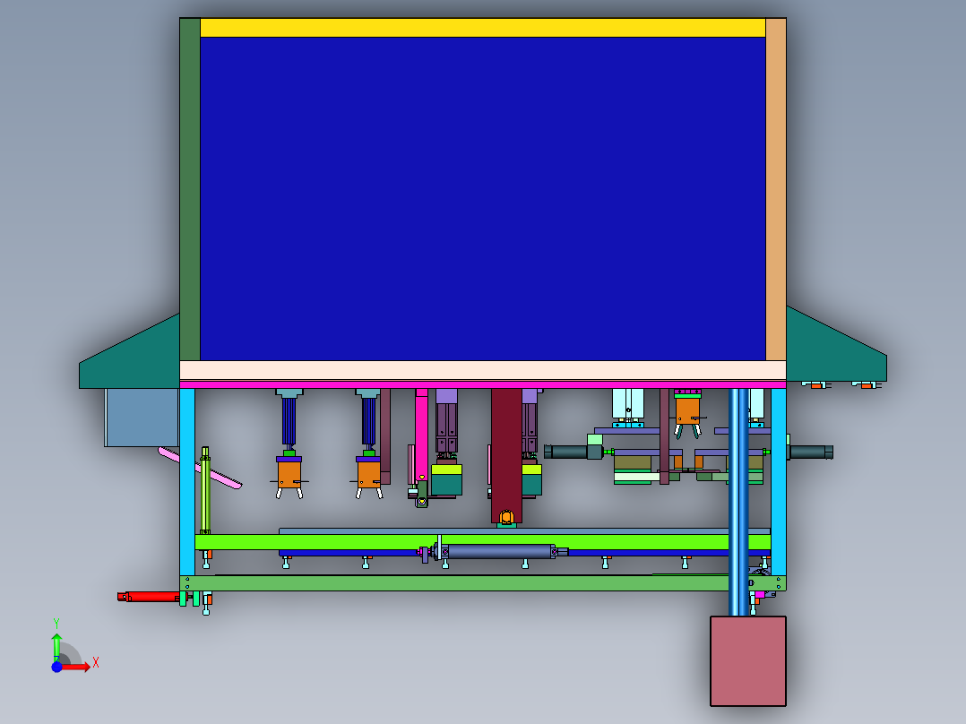 电感切脚浸锡设备前视图