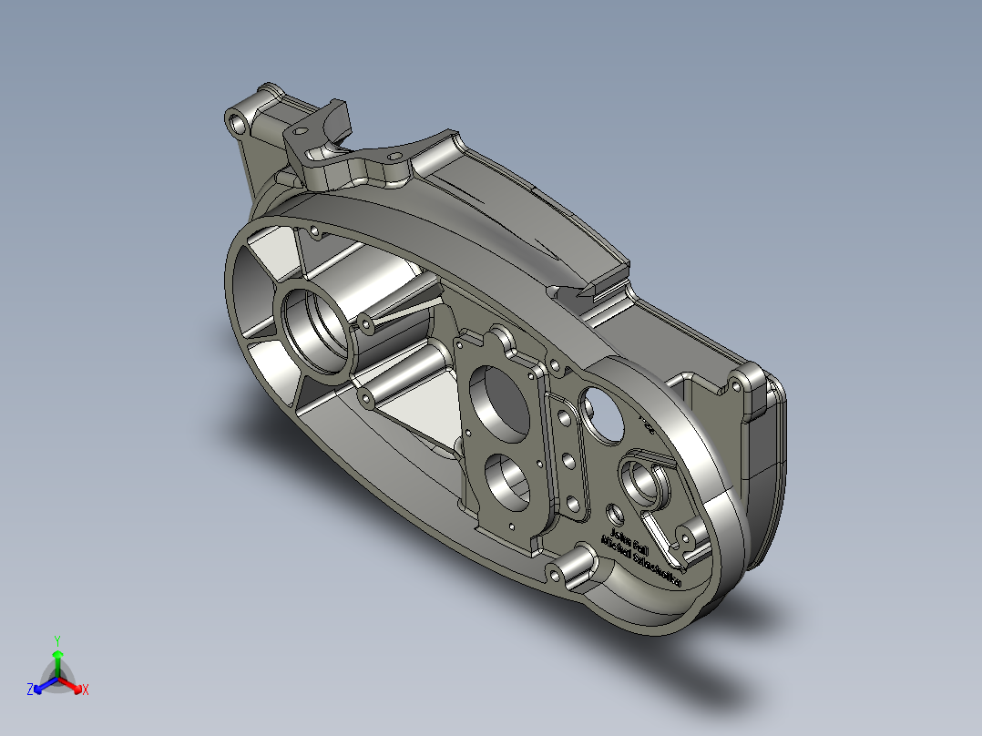 左侧曲轴箱正等轴测图