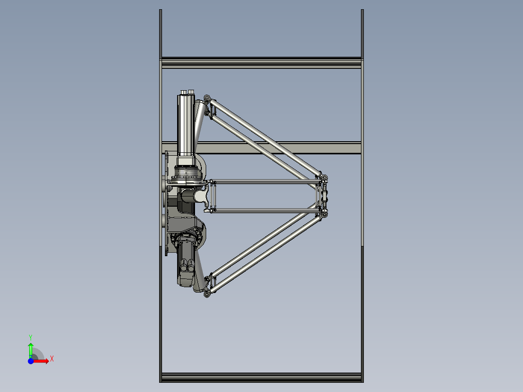 三角并联机器人前视图