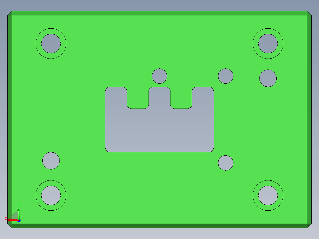 D0797-变压器铁芯E型垫片的冲压模具设计三维Step++CAD+说明书==371007=330后视图