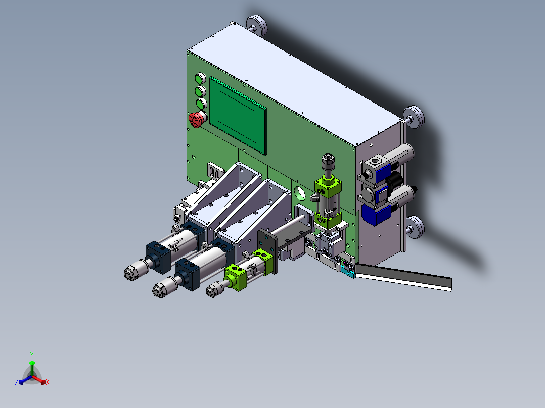 端子整形机折弯机sw18可编辑正等轴测图