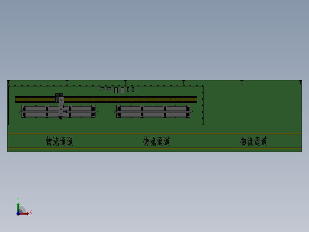 12米钢结构机器人焊接工作站sw16可编辑前视图