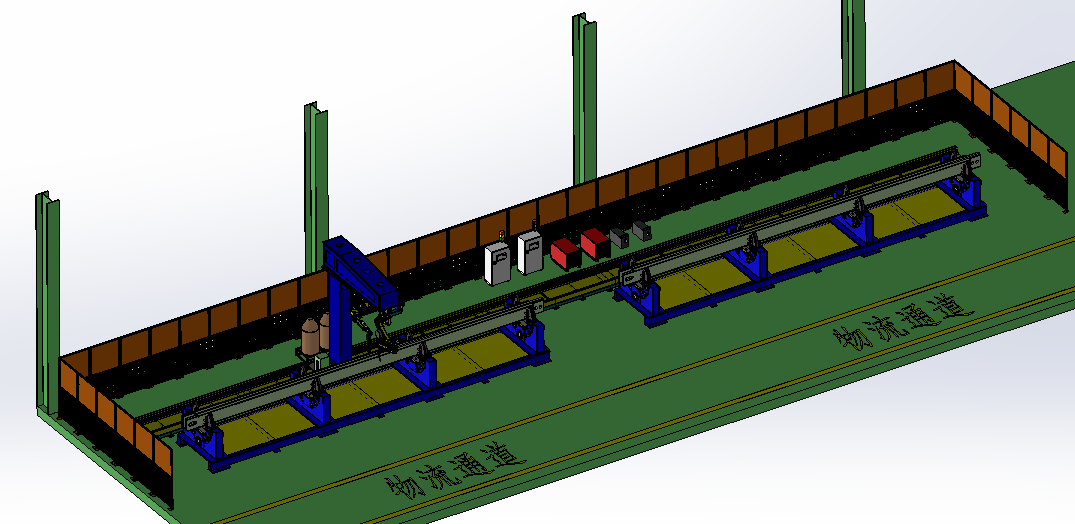 12米钢结构机器人焊接工作站sw16可编辑