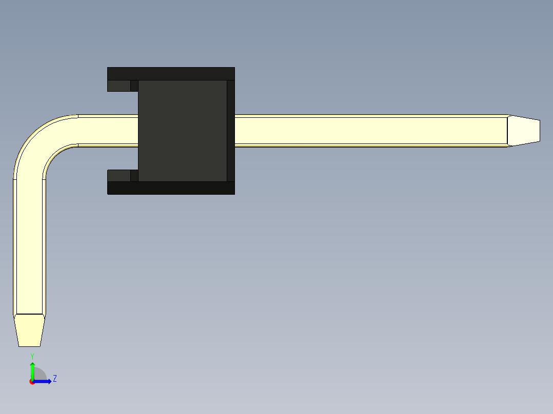 彩色公排针 100mil 2.54mm 系列-DS1022_black_1x31p_100mil_TypeD_rev1.0左视图