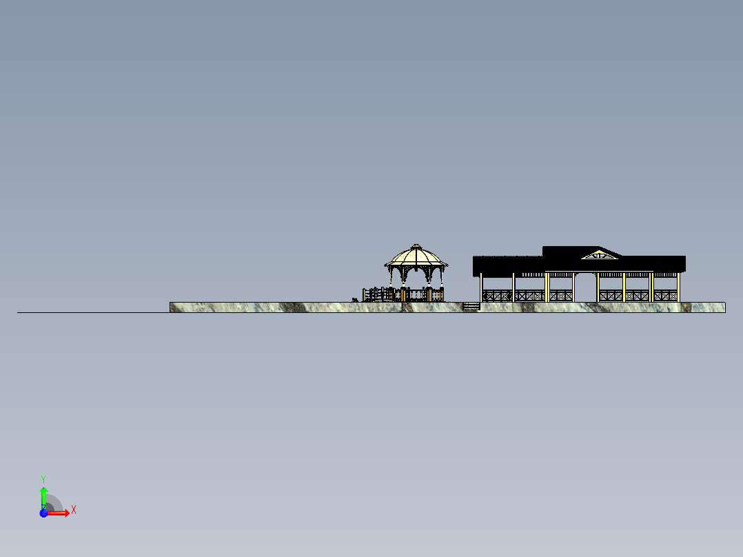 夏季露台前视图