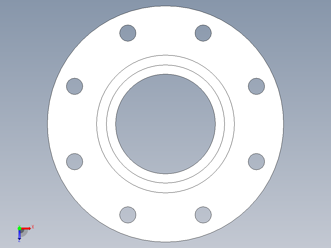 CPVC管件28-Sch80_Flange Vanstone_SPIG_9856-040_4in俯视图