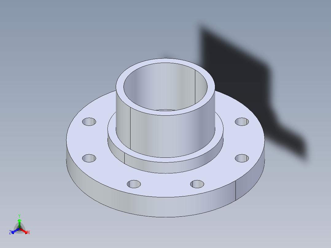 CPVC管件28-Sch80_Flange Vanstone_SPIG_9856-040_4in正等轴测图