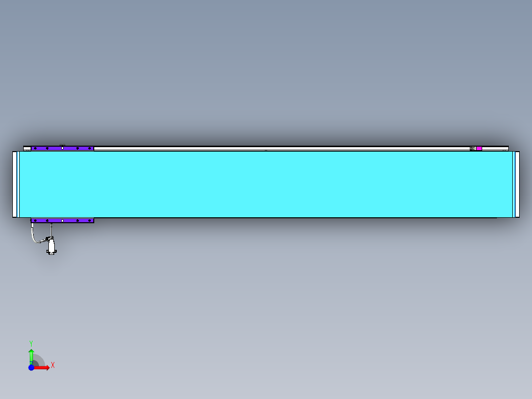 威洛博VL系列直线电机模组-VL22H3-S1350前视图