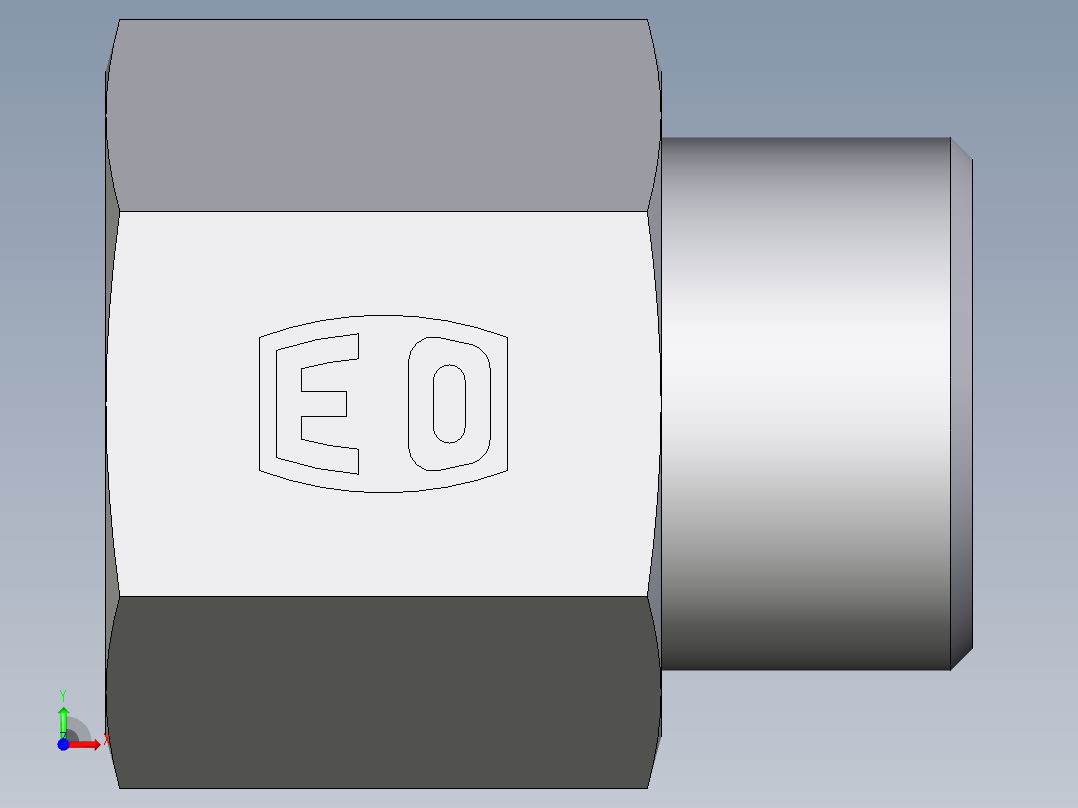 卡套式工业通用硬管接头EO_Swivel_connector_GAI16SMCFX前视图
