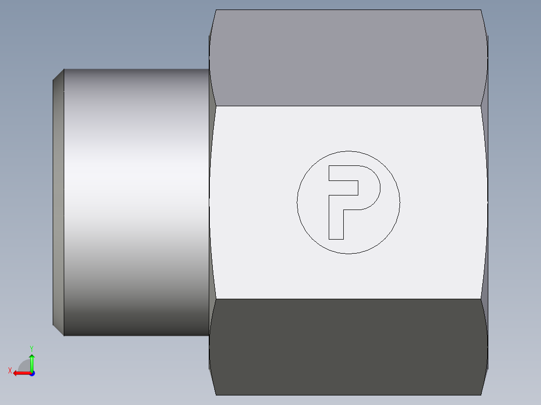 卡套式工业通用硬管接头EO_Swivel_connector_GAI16SMCFX后视图