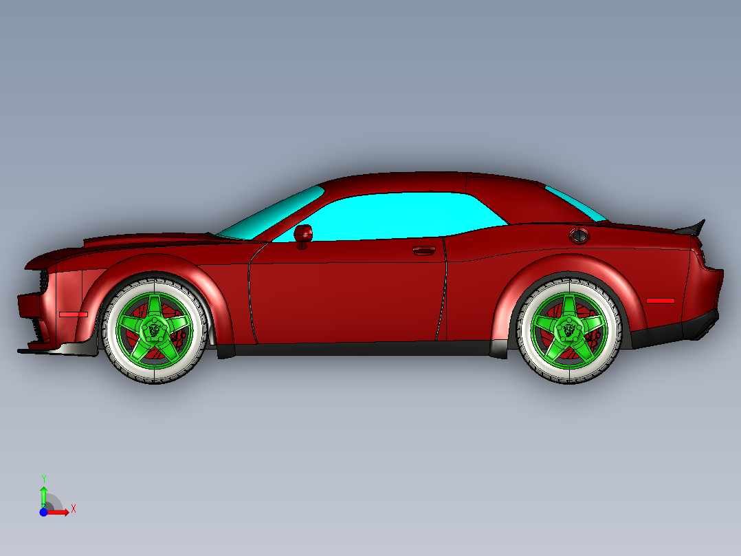 Dodge道奇Challenger汽车前视图