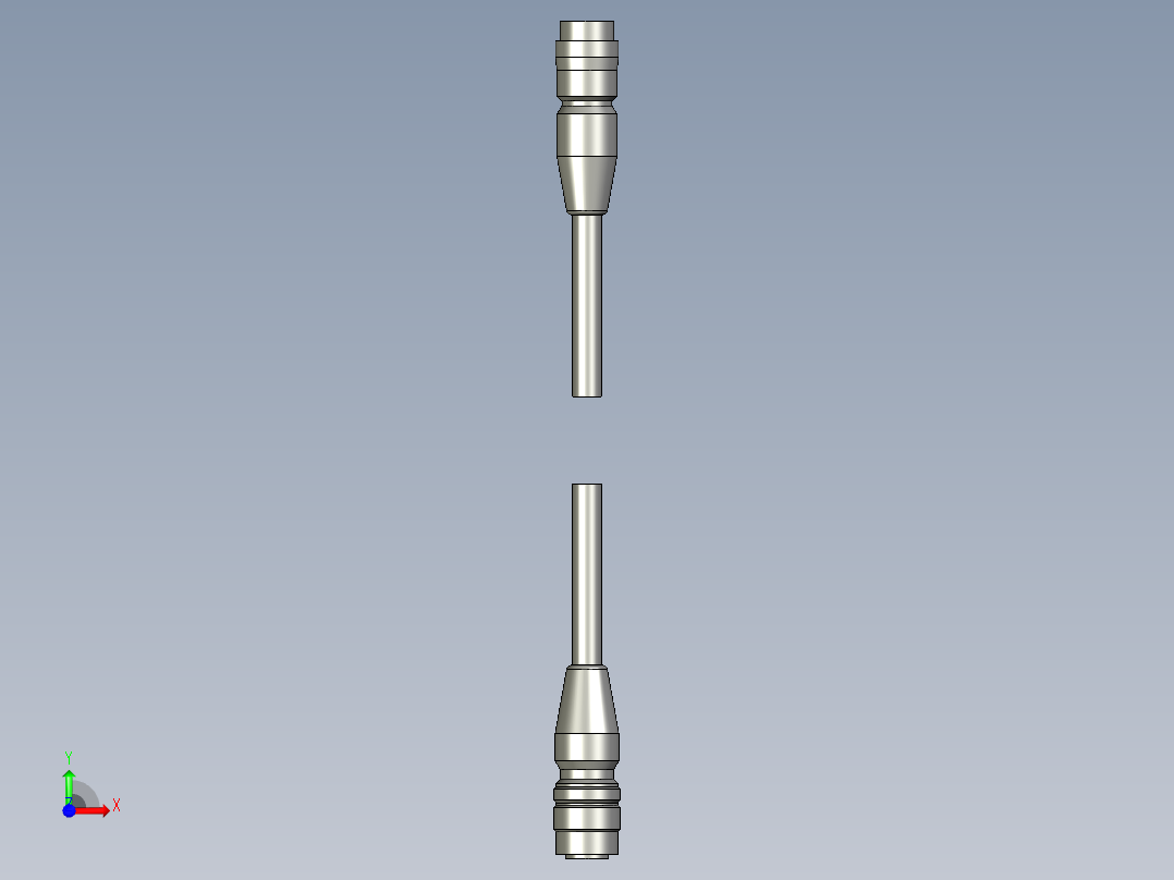 基恩士LS7_cable_kc图纸模型前视图