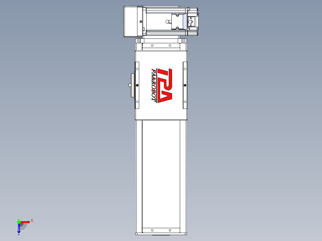 同步带全封闭直线模组TPA-HCB-110D-90-L200-RU-Y-P40-N3俯视图