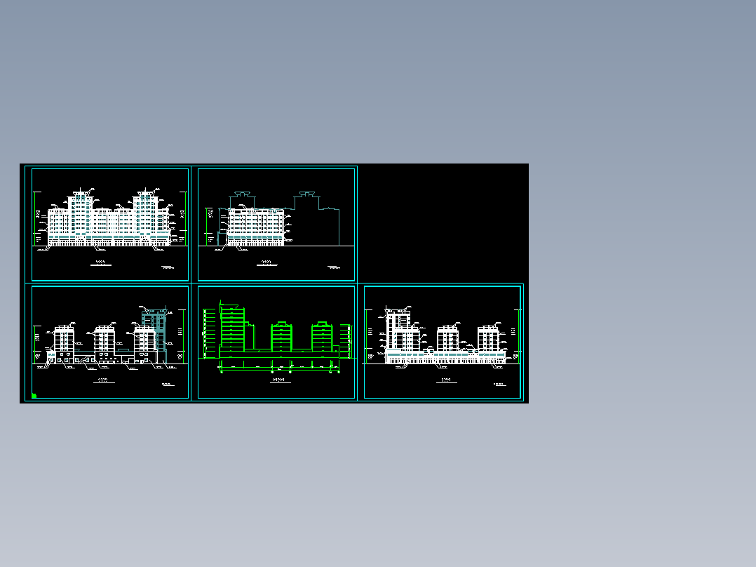 多层商住楼立面图