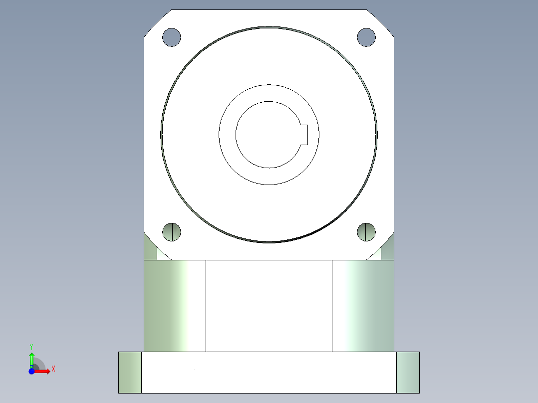 直齿孔ZPLX142-L3 35-114.3-200-M12.stp前视图