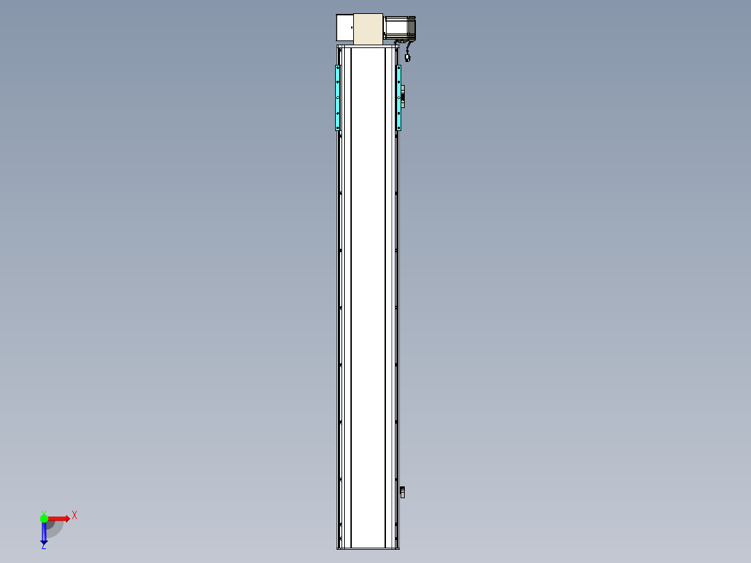 同步带滑台-半封闭B22H-L100-C-S1350-LD-P75-D3-N5俯视图