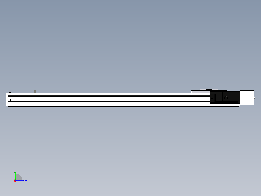 Toyo东佑达直线模组-ECH6-550-BR.igs左视图
