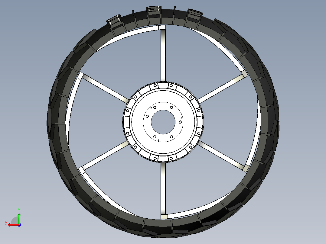 NASA好奇号火星车轮后视图